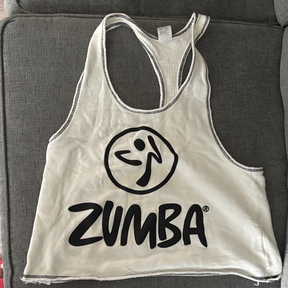 Zumba White and Black Tank Top